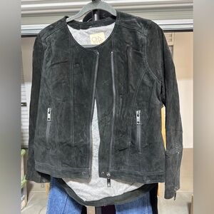 Chaser | Suede Collarless Jacket